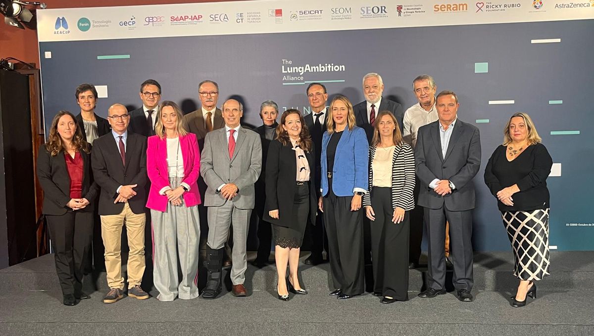 La consejera de Sanidad, Fátima Matute, en la IV edición de la jornada Juntos Ahora, organizada por The Lung Ambition Alliance (Foto. Comunidad de Madrid)