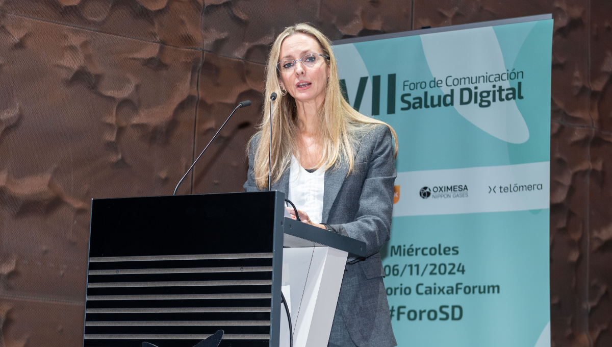 Laura Gutiérrez Barreno, viceconsejera de Sanidad de la Comunidad de Madrid, durante la clausura del VII Foro de Comunicación Salud Digital (Foto. Óscar Frutos)