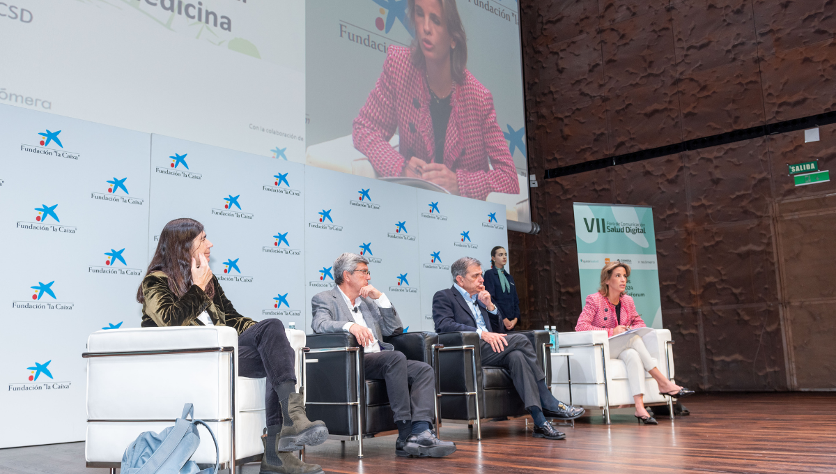 Participantes de la mesa redonda sobre Medicina Génica durante el Foro de Comunicación Salud Digital (Foto. Óscar Frutos)