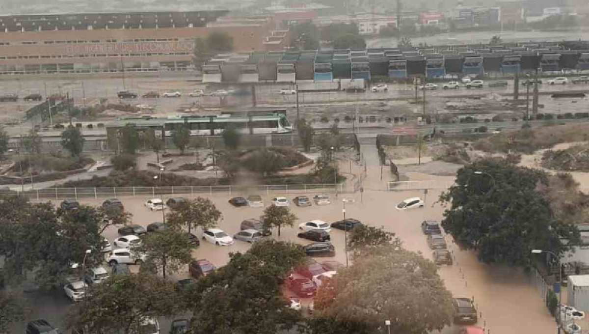 Vistas de la inundación desde el Hospital Clínico de Málaga. (101 Málaga)