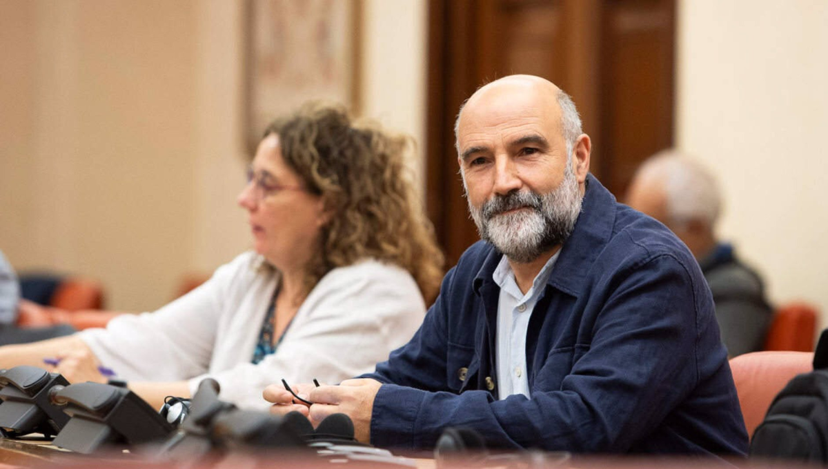 El diputado de BNG, Néstor Rego, en la Comisión de Sanidad. (EP)