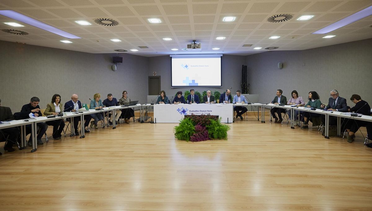 Gobierno Vasco y agentes políticos y sociales en la tercera reunión del Pacto de Salud (Foto. Asier Bastida Gobierno vasco)