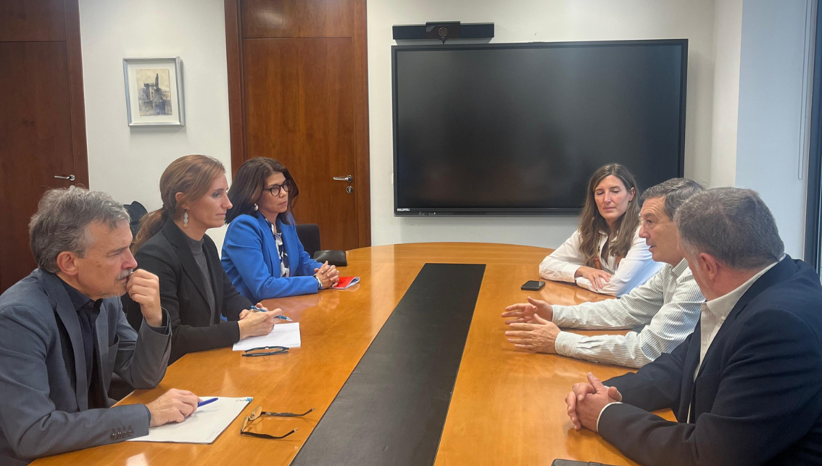 La ministra de Sanidad, Mónica García, y el consejero valenciano, Marciano Gómez, durante la reunión. (GVA)