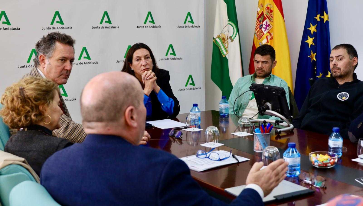 La consejera de Inclusión Social, Juventud, Familias e Igualdad, Loles López, se reúne con representantes de personas con ELA de Andalucía (Foto: Junta de Andalucía)