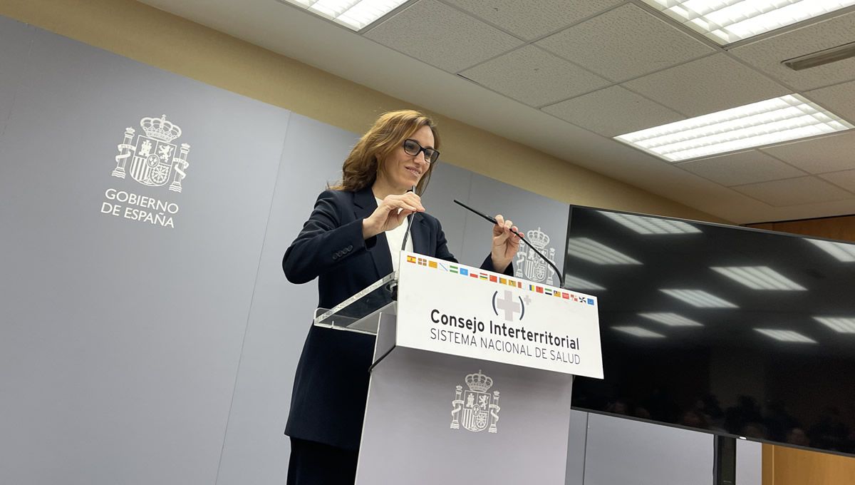 Mónica García, ministra de Sanidad, durante la última reunión del Consejo Interterritorial (Foto. ConSalud)