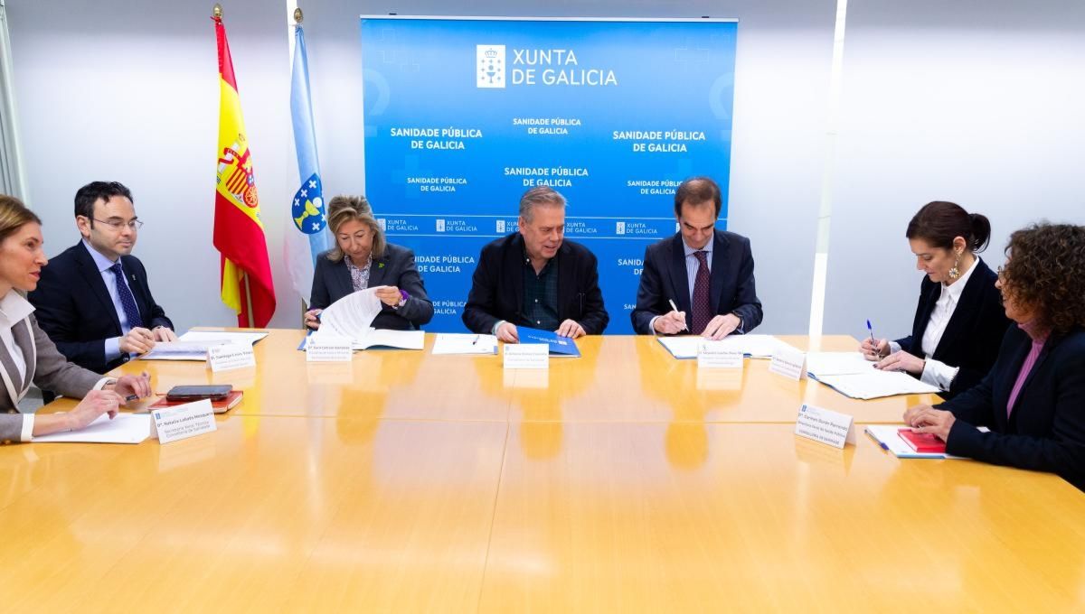 Reunión de la Consejería de Sanidad de Galicia con el consejero Antonio Gómez Caamaño (Foto. Xunta de Galicia)