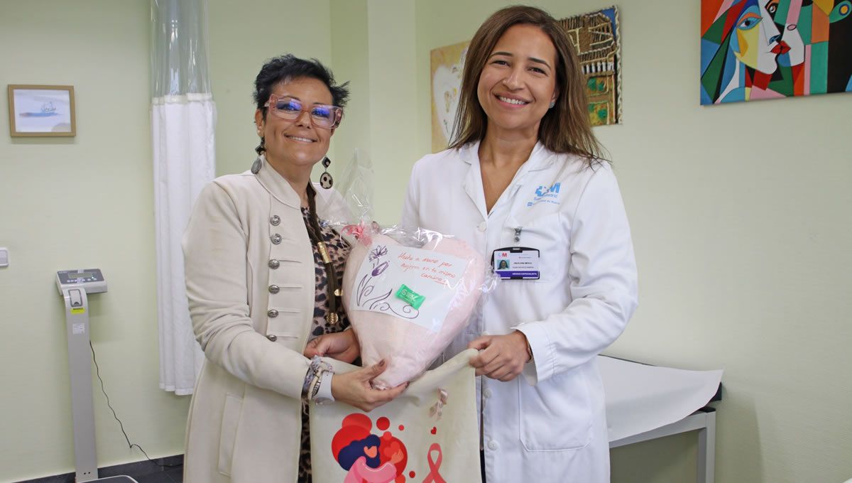 Cojines terapéuticos para pacientes con cáncer de mama (Foto: Hospital Universitario de Torrejón)