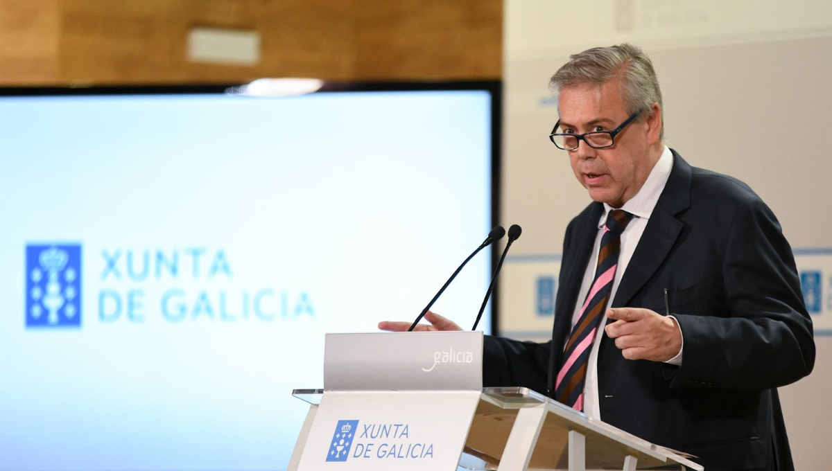 El consejero de Sanidad, Antonio Gómez Caamaño, en una rueda de prensa  (Xunta de Galicia)